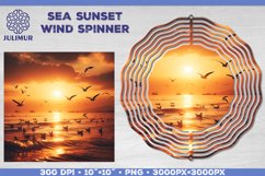Sunset Wind Spinner Sublimation Design. Wind Spinner PNG Product Image 1