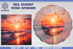Sunset Wind Spinner Sublimation Design. Wind Spinner PNG Product Image 1