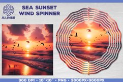 Sunset Wind Spinner Sublimation Design. Wind Spinner PNG Product Image 1