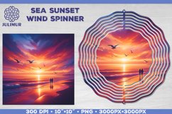 Sunset Wind Spinner Sublimation Design. Wind Spinner PNG Product Image 1
