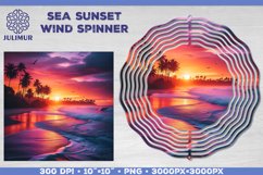 Sunset Wind Spinner Sublimation Design. Wind Spinner PNG Product Image 1