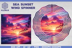 Sunset Wind Spinner Sublimation Design. Wind Spinner PNG Product Image 1