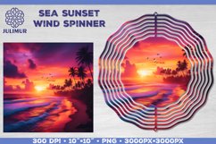Sunset Wind Spinner Sublimation Design. Wind Spinner PNG Product Image 1