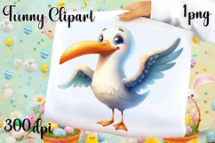 Watercolor Seabirds Clipart| Nautical Birds PNG Product Image 1