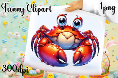 Watercolor baby crab clipart. Cute crab illustrations Product Image 1