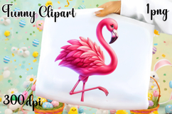 Watercolor tropical Flamingo Clipart Product Image 1