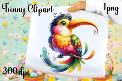 Watercolor hummingbird bird clipart, hand drawn Product Image 1