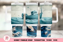Sea Tumbler Wrap, 40 oz tumbler wrap, Sea Tumbler Wrap, Sea Png