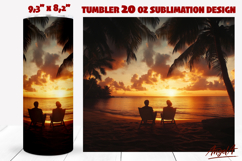 Ocean vacation tumbler wrap, summer tumbler wrap 20 Oz Product Image 1