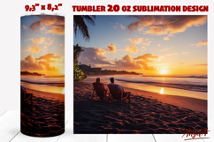 Ocean vacation tumbler wrap, summer travel tumbler wrap PNG Product Image 1