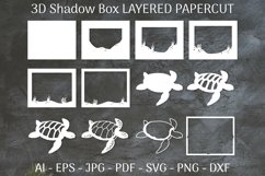 Sea Animals Mandala 3D Shadow Box Layered Papercut Bundle Product Image 9