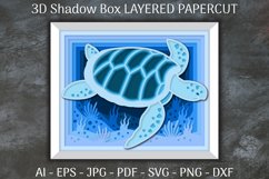 Sea Animals Mandala 3D Shadow Box Layered Papercut Bundle Product Image 8