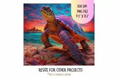 Sea Turtle 3d Tumbler Wrap | 3D Tumbler Sublimation Design