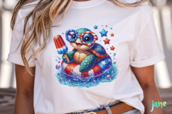 Sea Turtle 4th of July Clipart Product Image 6