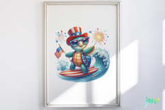 Sea Turtle 4th of July Clipart Product Image 3