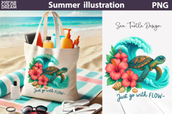 Sea Turtle Summer Bundle | Beach Sublimation Clipart Set Product Image 10