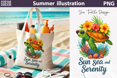 Sea Turtle Summer Bundle | Beach Sublimation Clipart Set Product Image 15