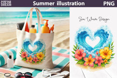 Sea Turtle Summer Bundle | Beach Sublimation Clipart Set Product Image 14
