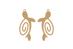 Sea Turtle Earring SVG Template Product Image 2