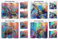 3D Sea Turtle Print Colorful Tumbler Bundle Product Image 4