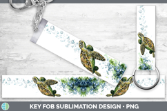 GorgeousSea Turtle Sketch Key Fob design.