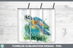 GorgeousSea Turtle Sketch Tumbler design.