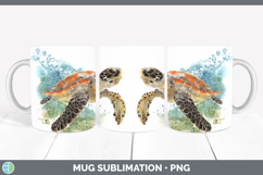 GorgeousSea Turtle Sketch Mug Wrap design.