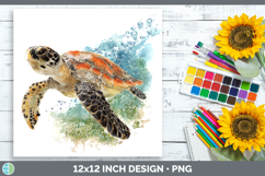 GorgeousSea Turtle Sketch Paper Backgrounds design.