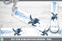 GorgeousSea Turtle Sketch Key Fob design.