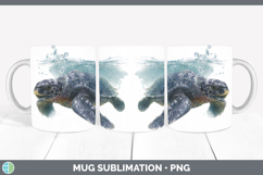 GorgeousSea Turtle Sketch Mug Wrap design.