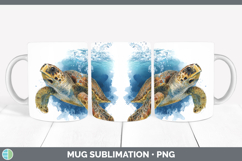 GorgeousSea Turtle Sketch Mug Wrap design.
