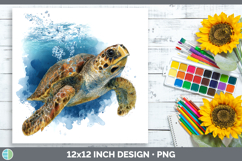GorgeousSea Turtle Sketch Paper Backgrounds design.