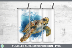 GorgeousSea Turtle Sketch Tumbler design.