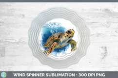 GorgeousSea Turtle Sketch Wind Spinner design.