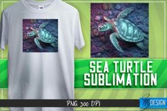Sea Turtle Sublimation Design |Ocean Turtle Sublimation Product Image 1