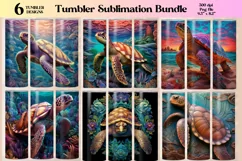 Sea Turtle Tumbler Wrap 3D Bundle 3D Tumbler Sublimation