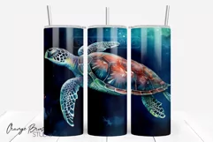 Sea Turtle Tumbler Wrap  Skinny Tumbler Sublimation Design