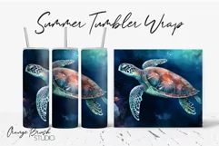 Sea Turtle Tumbler Wrap  Skinny Tumbler Sublimation Design
