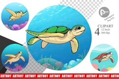 Sea Turtle Clipart Product Image 1