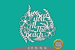 Sea You at The Beach Papercut SVG Product Image 2