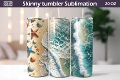 Sea Tumbler Wrap | Sea Wave Tumbler Sublimation Product Image 1
