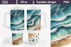 Beach Sea Wave Tumbler 40 Oz | Ocean Tumbler 40 OZ Product Image 1