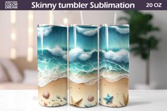Sea Tumbler Wrap | Sea Wave Tumbler Sublimation Product Image 1