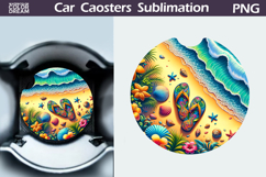 Sea Wave Car Coaster | Summer Round Coaster Product Image 4