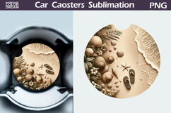 Sea Wave Car Coaster | Summer Round Coaster Product Image 6