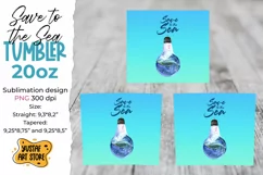 Tumbler sublimation wrap."Save to the Sea" whale watercolor Product Image 2