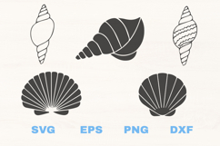 Seashells black SVG collection Product Image 1
