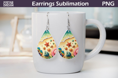 Beach Teardrop Earrings |Sea Ocean Teardrop Earrings Product Image 1