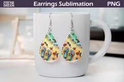 Beach Teardrop Earrings |Sea Ocean Teardrop Earrings Product Image 1