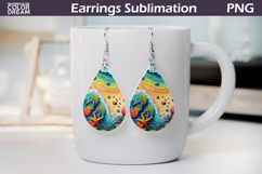 Beach Teardrop Earrings |Sea Ocean Teardrop Earrings Product Image 1